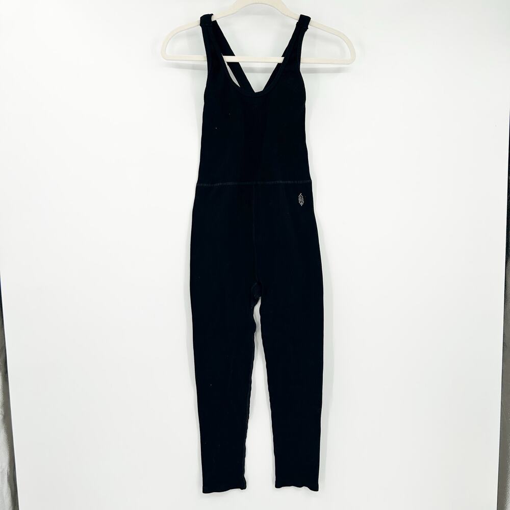 Free People Movement FP Womens Gym Free Throw Ribbed Onesie Yoga Jumpsuit Size L - Picture 2 of 8